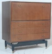 G Plan - Ernest Gomme - Librenza. A retro vintage tola wood chest of drawers / bureau bookcase.