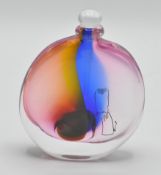 STUDIO ART GLASS SWIRL STOPPERED BOTTLE