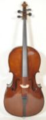 MUSICAL INSTRUMENTS: A 20th century Stentor II 4/4 Cello complete with the bow and in a protective