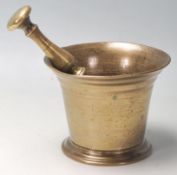 Believed 18th century Georgian English antique bronze apothecary pestle and mortar of a typical