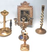 A GOOD COLLECTION OF 20TH CENTURY ANTIQUE BRASS