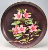 Victorian Aesthetic Movement Floral Wall Charger Plate