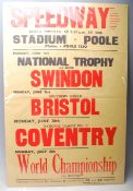 BRISTOL SPEEDWAY INTEREST POSTER - WORLD CHAMPIONSHIPS