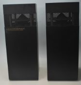 A pair of vintage Hitachi Omnidirectional loudspeakers / floor speakers with 350 degree sound vents,