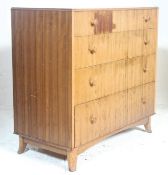 A VINTAG RETRO 20TH CENTURY TEAK CHEST OF DRAWERS