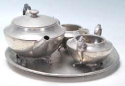 MID 20TH CENTURY PEWTER TEA SERVICE