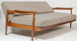 Guy Rodgers ( British 20th century ) A Manhattan style teak wood sofa / day bed, by Guy Rodgers. The
