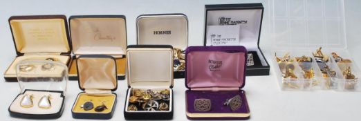 A good collection of vintage gentlemen cufflinks to include four pairs of silver 925 hallmark