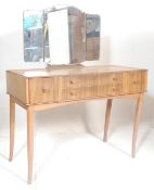 A VINTAGE 20TH CENTURY RETRO TEAK DRESSING TABLE