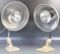 TWO ORIGINAL PIFCO HEAT LAMPS CONVERTED TO ELECTRICITY