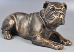 ANTIQUE STYLE BRONZE EFFECT FIGURE OF A BULL DOG