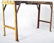 MIS CENTURY INDUSTRIAL CONSILE / WORKMANS TRESTLE FOLDING TABLE