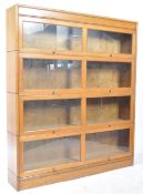 EARLY 20TH CENTURY FOUR SECTION LAWYERS STACKING BOOKCASE