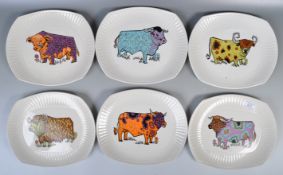WASHINGTON POTTERY STEAK AND GRILL COW PLATE