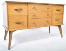 GOOD MID CENTURY LIGHT OAK SIDEBOARD IN THE MANNER OF G-PLAN