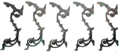 GOOD SET OF FIVE LATE 19TH CENTURY VICTORIAN CAST IRON TABLE LEGS