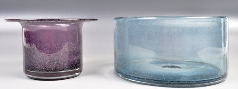 TWO PIECES OF KINGS LYNN STUDIO ART GLASS