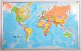 LARGE AND IMPRESSIVE MAGNETIC WHITEBOARD WORLD MAP