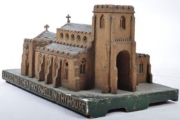 INCREDIBLE LARGE MODEL OF A CHURCH WITH FULLY APPOINTED INTERIOR