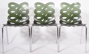 CIACCI KREATY - GINO CAROLLO - MATCHING SET OF THREE DIVA STACKING CHAIRS