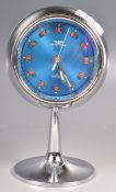 RARE TOKYO TOKEI JAPANESE SPACE AGE CHROME PEDESTAL CLOCK