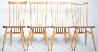 LUCIAN ERCOLANI FOR ERCOL SET OF FOUR DINNING CHAIRS MODEL 391