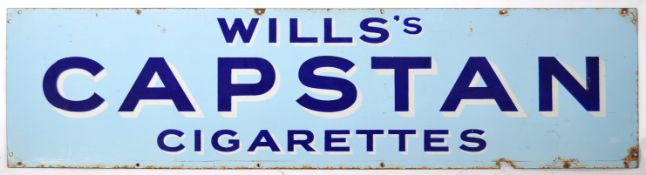 WILLS CAPSTAN ENAMEL ADVERTISING POINT OF SALE SIGN