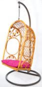 HANGING BASKET EGG SHAPED PENDULUM CHAIR OF WICKER CONSTRUCTION