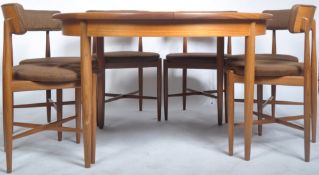 G PLAN FRESCO RANGE ROUND EXTENDING TABLE AND SIX MATCHING CHAIRS