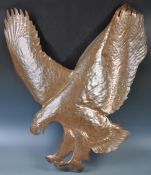 FABULOUS RETRO HAMMERED AND MOULDED COPPER ART IN THE FORM OF A EAGLE