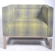 LYNDON DESIGN - ORTEN ARMCHAIR / LOUNGE CHAIR UPHOLSTERED IN GREEN AND GREY