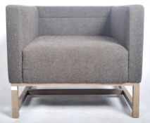 LYNDON DESIGN - ORTEN ARMCHAIR / LOUNGE CHAIR HAVING GREY UPHOLSTERY