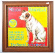 MELOX MARVELS OIL ON BOARD ENAMEL IMPRESSION ADVERTISING SIGN