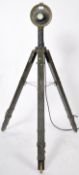 20TH CENTURY MILITARY ISSUE TRIPOD FREE STANDING LAMP LIGHT