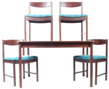 A. H. MACINTOSH & CO. RETRO 1970'S EXTENDING DINING TABLE AND CHAIRS