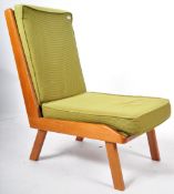 MID 20TH CENTURY LIGHT OAK EASY CHAIR