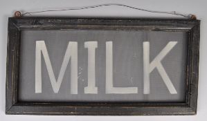 EARLY 20TH CENTURY POINT OF SALE SHOP ADVERTISING SIGN FOR MILK