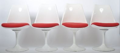 MATCHING SET OF FOUR RETRO TULIP SWIVEL DINING CHAIRS IN THE MANNER OF EERO SAARINEN