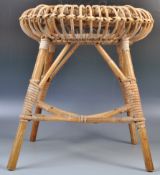 BELIEVED FRANCO ALBINI MID CENTURY WICKER / CANE STOOL