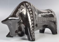 BELIEVED ALDO LONDI FOR BITOSSI BLACK CERAMIC BULL