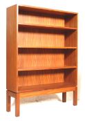 A RETRO 1970’S MILITARY TEAK WOOD OPEN FACE BOOKCASE