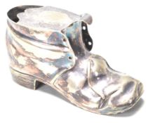 NOVELTY SILVER PLATED LEATHER BOOT SPOON WARMER