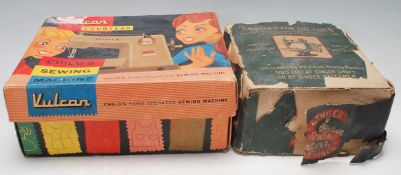 ORIGINAL VINTAGE SINGER SEWING MACHINE TOGETHER WITH A RETRO VULCAN SEWING MACHINE