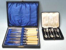 SHEFFIELD SILVER HALLMARKED TEASPOONS, KNIVES AND FORKS