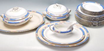 BOOTHS BLUE AND WHITE PART STAFFORDSHIRE DINNER SERVICE