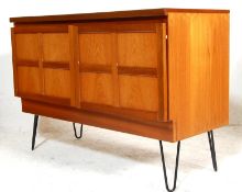 VINTAGE NATHAN TEAK WOOD SIDEBOARD RAISED ON HAIRPIN LEGS
