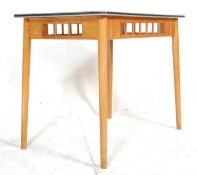 RETRO MID CENTURY CHEQUERED FORMICA KITCHEN TABLE