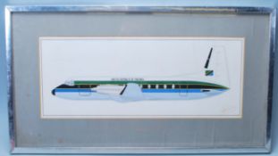 UNITED REPUBLIC OF TANZANIA AEROPLANE PENCIL DRAWING