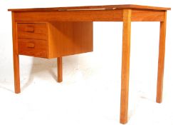 A RETRO 20TH CENTURY DANISH INSPIRED TEAK VENEER METAMORPHIC DRAUGHTSMAN DESK