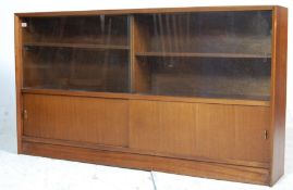 1950’S GIBBS OAK DISPLAY CABINET SLIDING GLASS DOORS AND PANELS DOORS